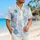Blue Classical Busts and Ionic Columns for Resort Evenings and Art-Loving Travelers Hawaiian Shirt - 6