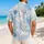 Blue Classical Busts and Ionic Columns for Resort Evenings and Art-Loving Travelers Hawaiian Shirt - 2