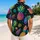Neon Mosaic Pineapple Tropical Party Style for Beach Vacations and Summer Streetwear Hawaiian Shirt - 2