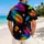 Neon Graffiti Palm Leaves for Beach Parties, Festivals, and Streetwear Style Men Hawaiian Shirt - 2