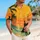 Surfing Sunset Palm Shore Scene for Beach Holidays, Island Trips, and Coastal Weekends Hawaiian Shirt - 6
