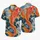 Japanese Koi Fish Ocean Waves for Beach Vacations and Resort Style Men's Summer Wear Hawaiian Shirt - 5