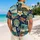 Tropical Island Postcards and Plumeria Leaves for Beach Travel and Summer Getaways Hawaiian Shirt - 2