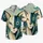 Geometric Teal Cat Portrait For Resort Evenings And Creative Streetwear For Men Hawaiian Shirt - 5