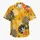 Mustard Tropical Leaves and Navy Blossoms for Men's Resort Parties and Summer Getaways Hawaiian Shirt - 7