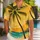 Golden Sunset Coconut Palm Beach Scene For Resort Getaways And Summer Vacation Style Hawaiian Shirt - 1