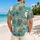 Ghost Surfing Pumpkin Beachwear for Halloween Vacations and Spooky Beach Parties, Men Hawaiian Shirt - 2