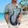 Giant Reptilian Sea Monster Wave Scene For Coastal Vacations And Island Getaways Hawaiian Shirt - 6