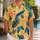 Yellow Tropical Flamingo Leaves for Beach Vacations and Bachelor Party Celebrations Hawaiian Shirt - 1