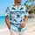 Sea Turtle Ocean Wave Starfish Coastal Motif for Beach Vacations and Cruise Getaways Hawaiian Shirt - 6