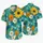 Blue Floral Island Blooms for Beach Vacations, Luau Parties, and Resort Days for Men Hawaiian Shirt - 5