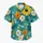 Blue Floral Island Blooms for Beach Vacations, Luau Parties, and Resort Days for Men Hawaiian Shirt - 7