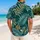 Forest Green Tropical Fern and Yellow Flower Vacation Style for Men and Island Travel Hawaiian Shirt - 2