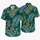 Forest Green Tropical Fern and Yellow Flower Vacation Style for Men and Island Travel Hawaiian Shirt - 5