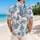 Blue Toile Garden Scenes for Wedding Guests and Resort Evenings, Men's Summer Style Hawaiian Shirt - 2