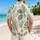 Sage Botanical Hibiscus and Monstera Motifs for Relaxed Island Vacations and Resorts Hawaiian Shirt - 2