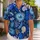 Blue Coral Ocean Botanical Motifs for Tropical Vacations and Coastal Resort Wear Hawaiian Shirt - 1