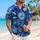Blue Coral Ocean Botanical Motifs for Tropical Vacations and Coastal Resort Wear Hawaiian Shirt - 6