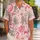 Pink Flamingo Chameleon Jungle Scene For Pool Days, Beach Trips, And Island Vacations Hawaiian Shirt - 1