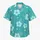 Teal Hibiscus and Palm Leaf Motifs for Tropical Resort Getaways and Beach Holidays Hawaiian Shirt - 7