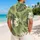 Sage Palm Leaves And White Plumeria For Relaxed Island Vacation Getaways And Beach Days Hawaiian Shirt - 2