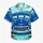 Vintage Blue Race Car Face for Halloween Cosplay and Classic Racing Fans and Auto Lovers Hawaiian Shirt - 7