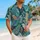 Teal Tropical Leaf Foliage for Resort Vacations and Island Getaways, Men’s Holiday Style Hawaiian Shirt - 6