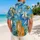 Starry Night Cat Coastal Mosaic for Sunset Vacations, Resort Weekends, and Gift Giving Hawaiian Shirt - 2