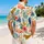Flamingo Parrot Leopard Jungle Scene for Island Getaways and Resort Vacations for Men Hawaiian Shirt - 2