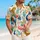 Flamingo Parrot Leopard Jungle Scene for Island Getaways and Resort Vacations for Men Hawaiian Shirt - 6