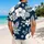 Navy Hibiscus and Tropical Foliage for Coastal Resort Getaways and Island Vacations Hawaiian Shirt - 2