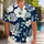 Navy Hibiscus and Tropical Foliage for Coastal Resort Getaways and Island Vacations Hawaiian Shirt - 1