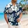 Navy Hibiscus and Tropical Foliage for Coastal Resort Getaways and Island Vacations Hawaiian Shirt - 6