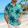 Retro Turquoise Palm Trees for Beach Vacations and Sunset Resort Getaways for Him Hawaiian Shirt - 6