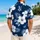 Navy Hibiscus Family Matching Beach Vacation Floral Outfits for Men Women Kids and Baby Hawaiian Shirt - 2