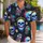 Neon Dripping Skull Tropical Party Look for Halloween Nights, Festivals, and Vacations Hawaiian Shirt - 1