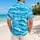 Blue Ocean Wave Stripes for Tropical Beach Getaways and Relaxed Island Vacation Style Hawaiian Shirt - 2