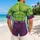 Green Muscle Hero Costume for Halloween Parties and Tropical Getaways for Adult Fans Hawaiian Shirt - 2