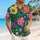 Teal Folk Botanical Blooms for Tropical Vacations, Garden Parties, and Resort Days Hawaiian Shirt - 6