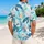 Blue Sea Turtle Ocean Life for Coastal Vacations and Island Adventures for Men's Style Hawaiian Shirt - 2