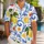 Lemon Citrus and Blue Vine Motifs for Sunny Resort Getaways and Coastal Weekend Escapes Hawaiian Shirt - 1