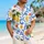 Lemon Citrus and Blue Vine Motifs for Sunny Resort Getaways and Coastal Weekend Escapes Hawaiian Shirt - 6