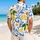 Lemon Citrus and Blue Vine Motifs for Sunny Resort Getaways and Coastal Weekend Escapes Hawaiian Shirt - 2
