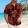 Oxblood Tropical Foliage for Island Getaways, Cruises, and Evening Resort Style Wear Hawaiian Shirt - 6