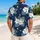 Navy Hibiscus Monstera Floral for Island Vacations, Resort Days, and Beach Escapes Hawaiian Shirt - 2