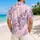 Pink Coastal Seahorse Garden for Resort Vacations and Beach Getaways, Ocean Lovers Hawaiian Shirt - 2