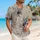 Taupe Botanical Branches And Indigo Foliage For Resort Evenings And Coastal Getaways Hawaiian Shirt - 6