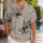 Taupe Botanical Branches And Indigo Foliage For Resort Evenings And Coastal Getaways Hawaiian Shirt - 1