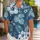 Blue Hibiscus Tropical Foliage for Island Vacations, Cruises, and Resort Weekends Hawaiian Shirt - 1