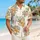 Citrus Peach Botanical Motifs for Tropical Resort Holidays | Men's Vacation Style Hawaiian Shirt - 6